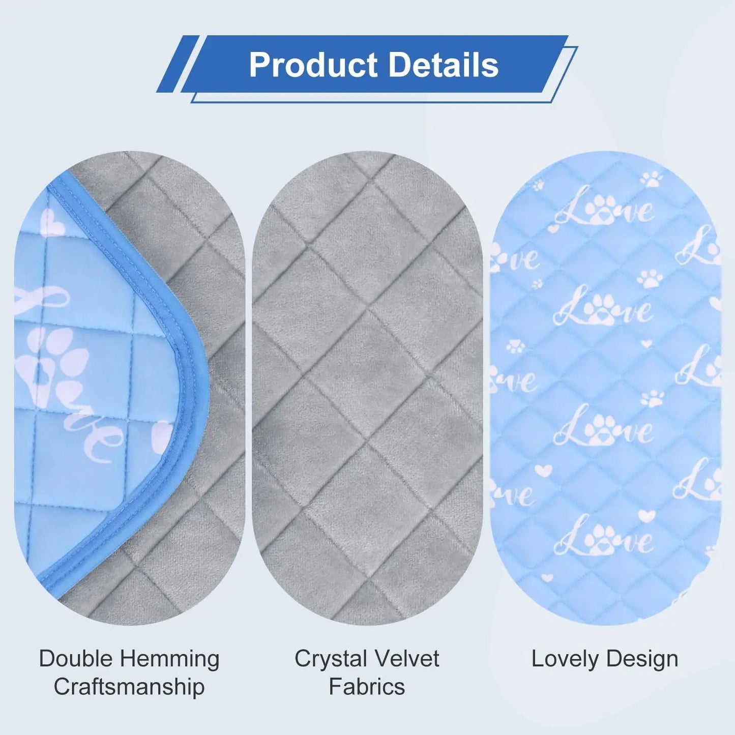 Foldable Dog Cooling Mat 59x40 Inches, Self-Cooling No Water Needed, Reversible for Summer and Winter, Washable Pet Blanket