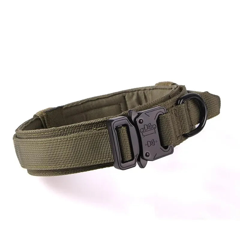 Tactical Dog Leash Collars  Adjustable Nylon Military Dog Collar Leads For Medium Large Dogs German Shepherd Training Hunting