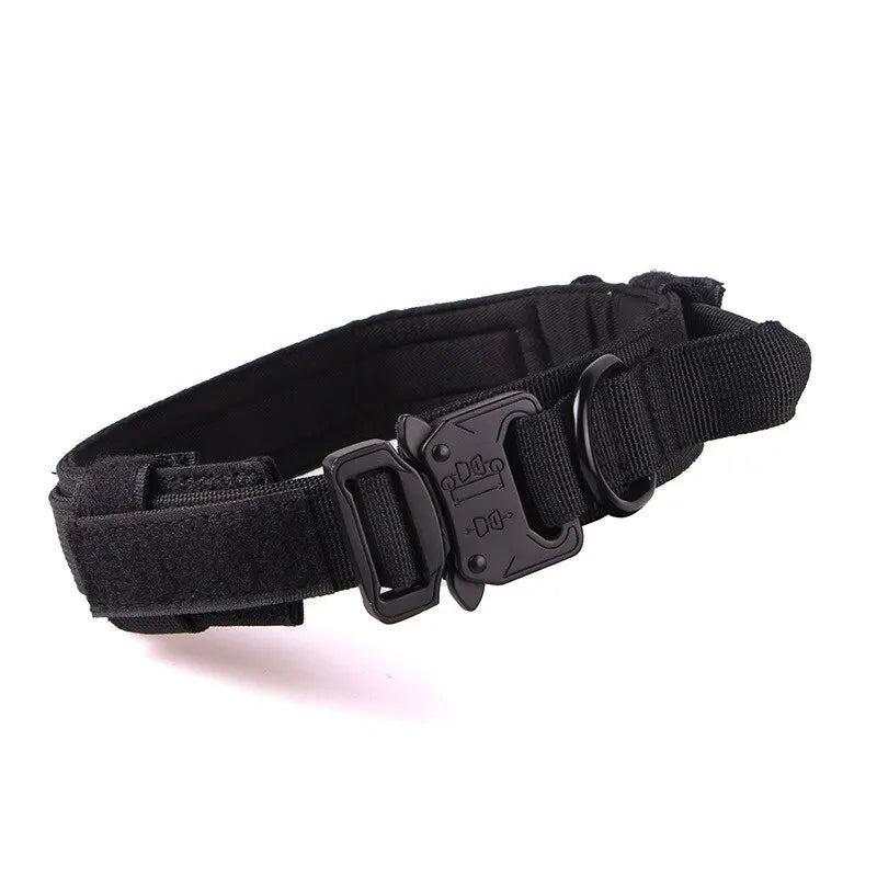 Tactical Dog Leash Collars  Adjustable Nylon Military Dog Collar Leads For Medium Large Dogs German Shepherd Training Hunting