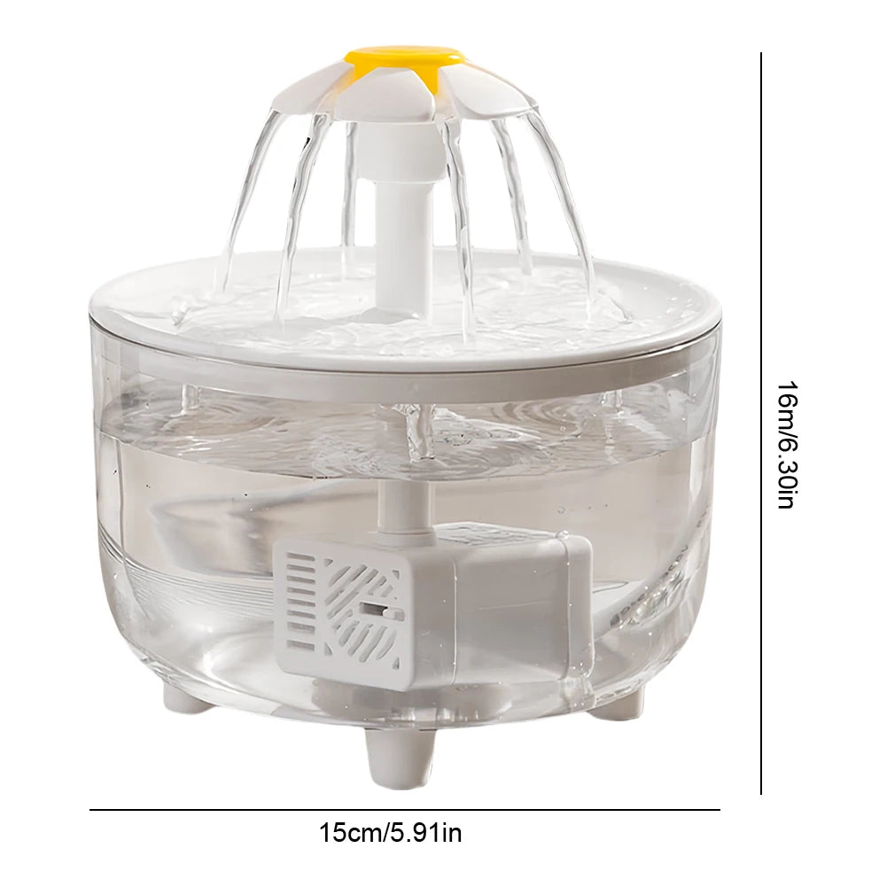 1200ml Automatic Cat Water Fountain Filter USB Electric Mute Pet Drink Bowl Pet Drinking Dispenser Drinker Cats Water Dispenser