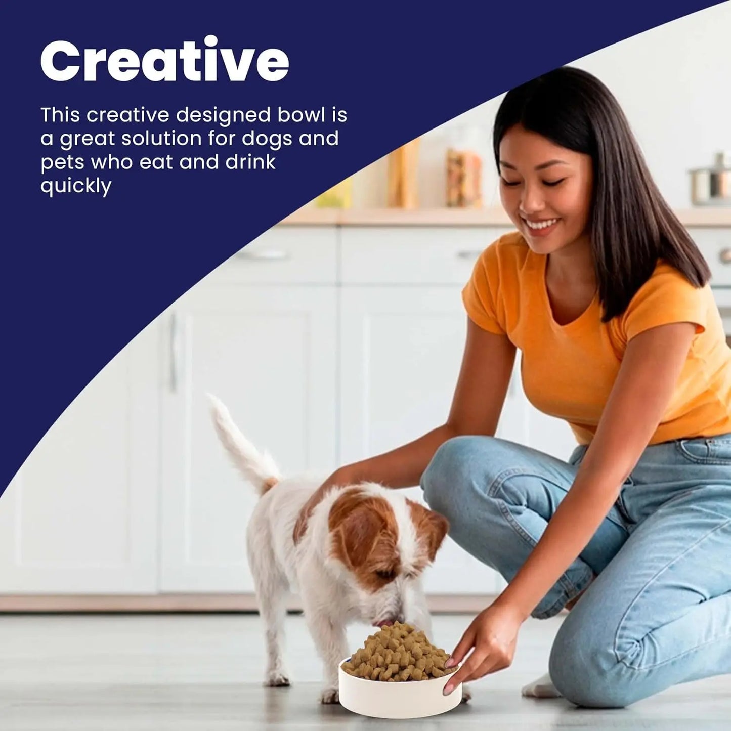 Heavy Duty Non-Slip Ceramic Pet Bowl for Cats and Small Dogs, Food and Water Dish
