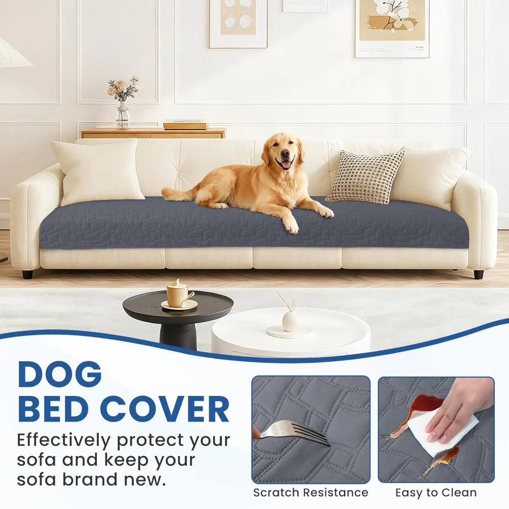 Waterproof Couch Cover for Pets, Anti-Slip Dog Blanket, Washable Pet Bed Cover, 30x70 Inch Dark Grey