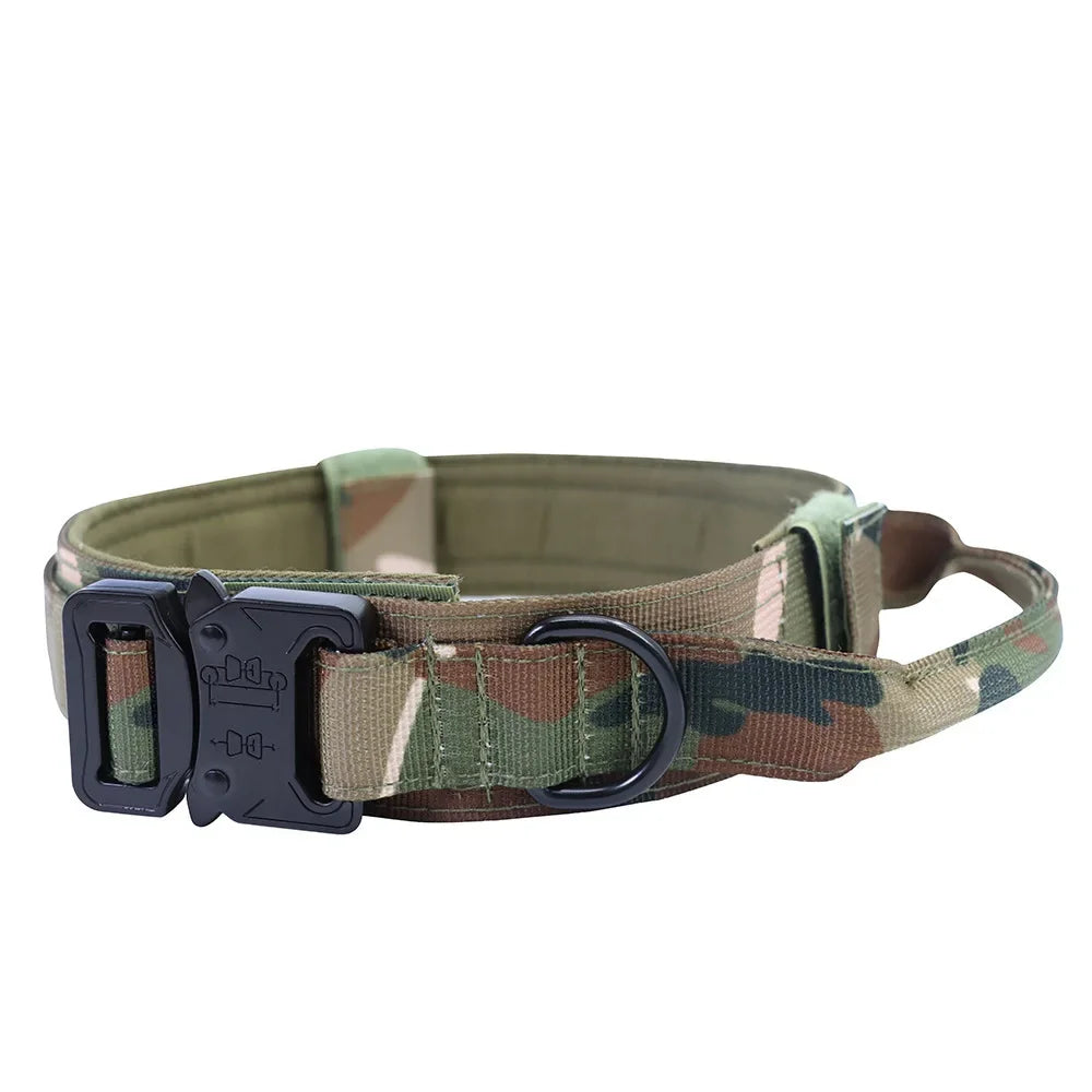 Tactical Dog Leash Collars  Adjustable Nylon Military Dog Collar Leads For Medium Large Dogs German Shepherd Training Hunting