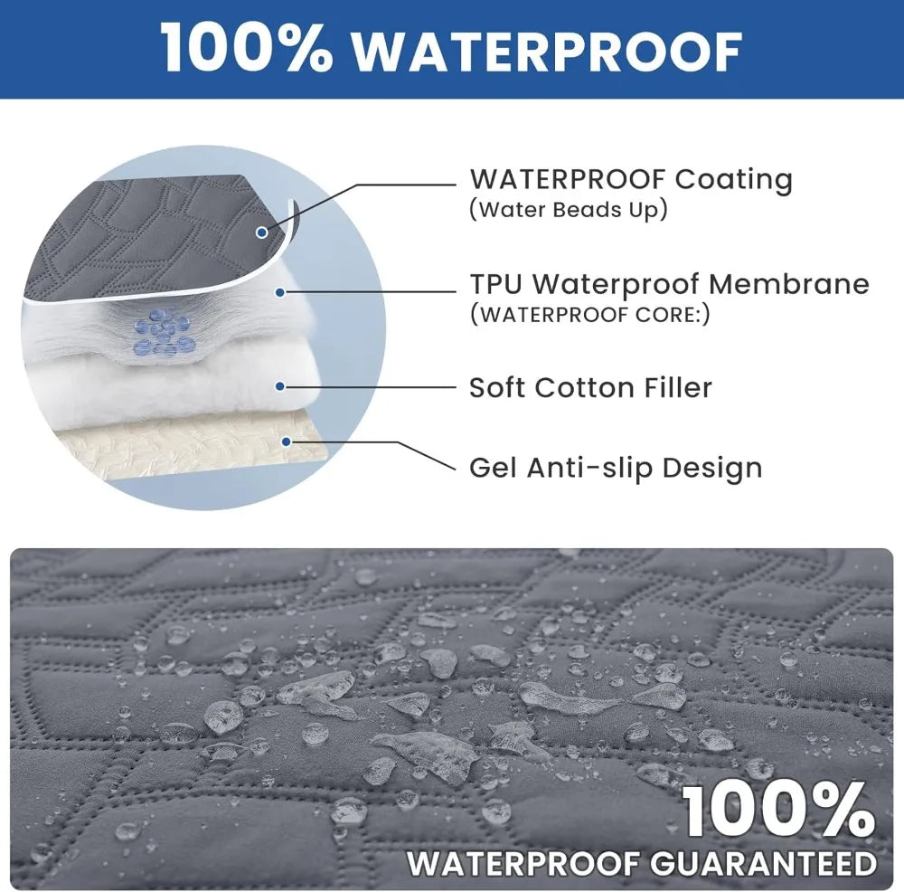 Waterproof Couch Cover for Pets, Anti-Slip Dog Blanket, Washable Pet Bed Cover, 30x70 Inch Dark Grey